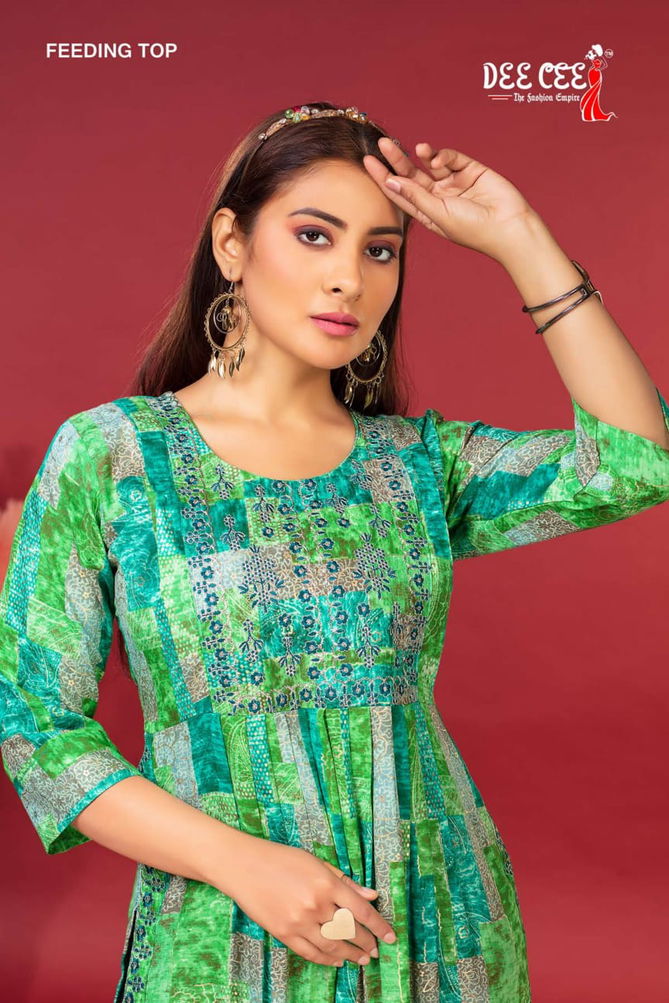 Bhakti By Deecee Rayon Feeding Printed Kurtis Catalog